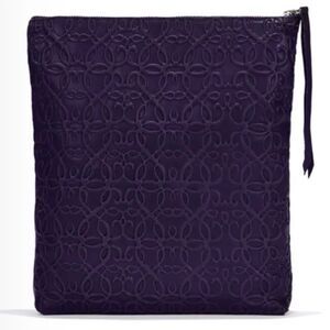 Alex & Ani Gabriel Fold Over Clutch Amethyst Purple Embossed Leather